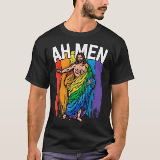 Ah Men Gay Jesus Shirny Graciosos Camisetas LGBTQ 
