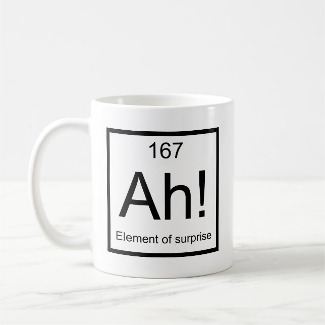 ¡Ah! Taza de café Elemento de Sorpresa (Izquierda)