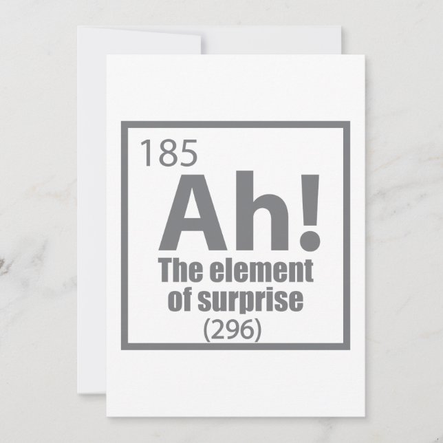 Ah! The Element of Surprise Funny Chemistry Joke (Anverso)