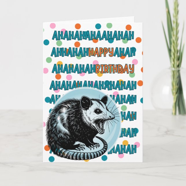 "¡Ahahaha Feliz Cumpleaños!" 🐀 Tarjeta de Cumplea (Anverso)