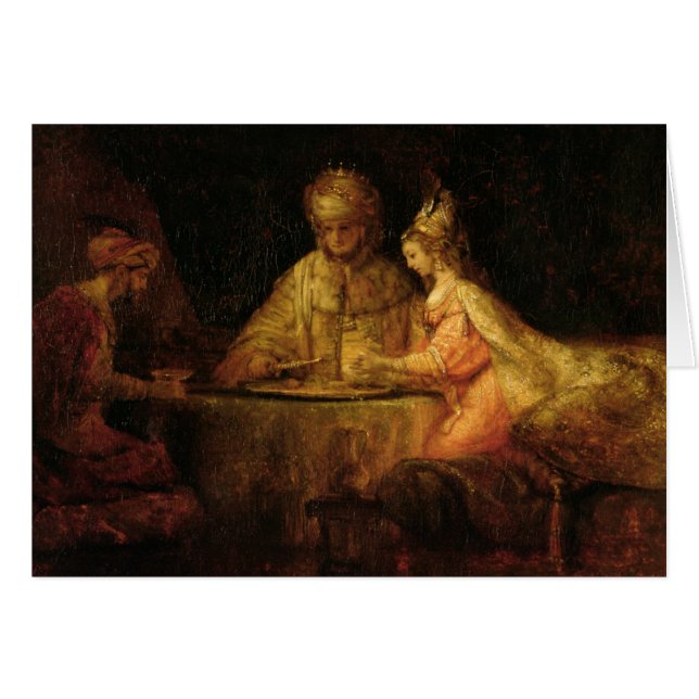 Ahasuerus, Haman y Esther, c.1660 (Anverso (Horizontal))