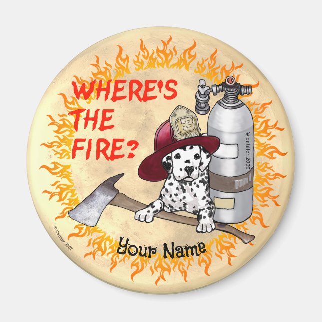 Ahí está el imán del bombero (Frente)