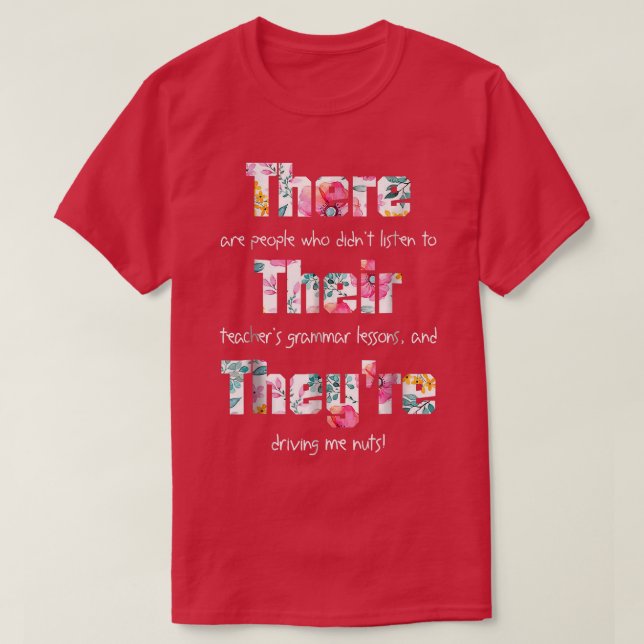 Ahí están las camisetas Grammar Grammar Funny  (Diseño del anverso)