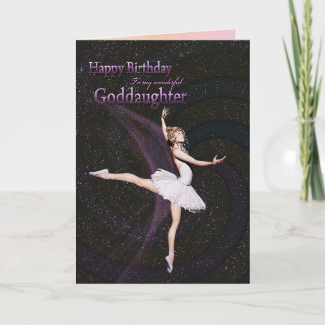 Ahijada, una tarjeta de cumpleaños de la bailarina (Anverso)
