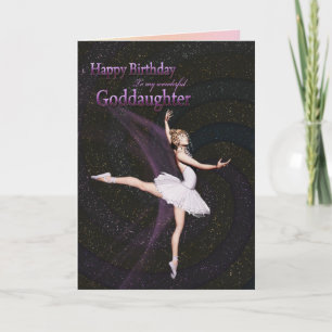 Ahijada, una tarjeta de cumpleaños de la bailarina