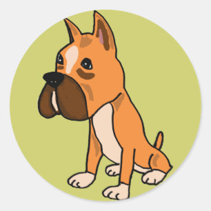 AHL - Pegatinas con perro de boxer con sabor