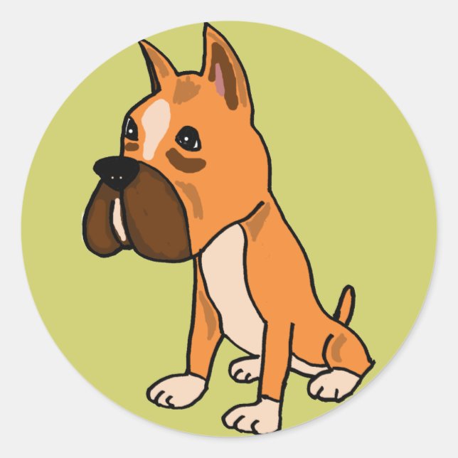 AHL - Pegatinas con perro de boxer con sabor (Anverso)