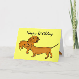 AHL - Tarjetas de cumpleaños felices para Dachshun