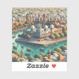 Ahmedabad India Pegatina de vinilo de 3 pulgadas