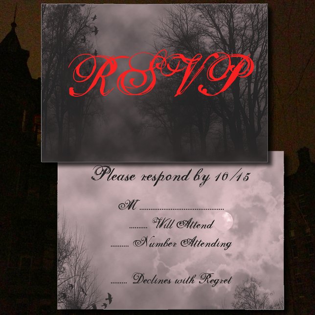 Ahogado cielo rojo con Ravens Halloween RSVP (Subido por el creador)