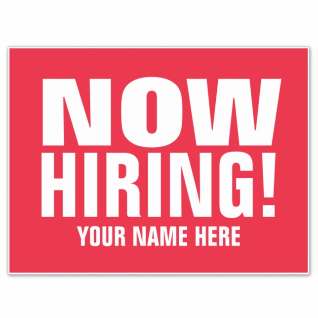 Ahora contratar pegatinas de vinilo personalizados (Anverso)