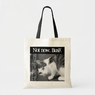 Ahora No. Ocupado. Bolsa De Tote De Gato De Crabby