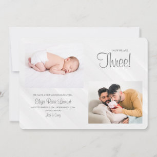 Ahora somos el anuncio del nacimiento de tres foto