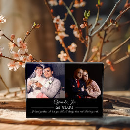 Ahora y después fotos de aniversario de texto plat