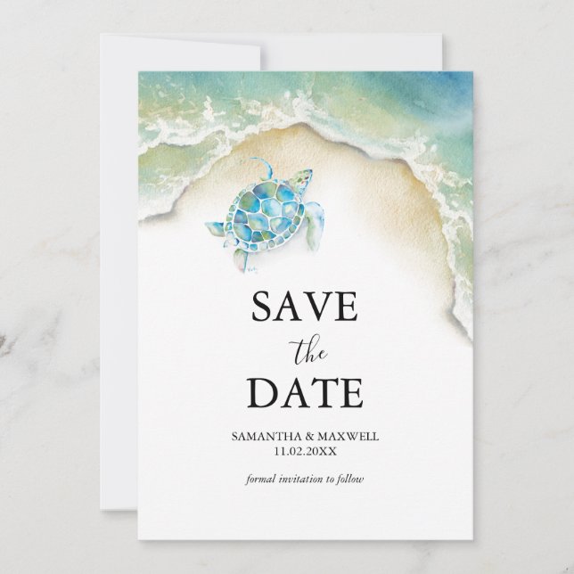 Ahorra las fechas de bodas en la playa (Anverso)