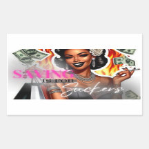 "Ahorrar es para los Suckers" Pegatinas de tarjeta