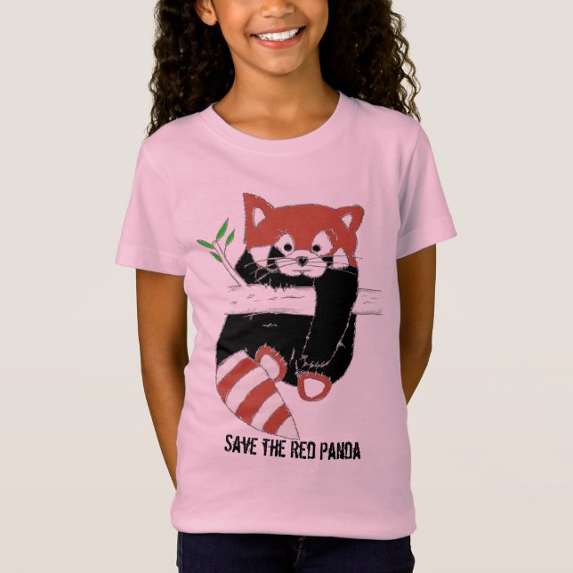 Ahorre el camisetas de FireFox de la panda roja (Anverso)