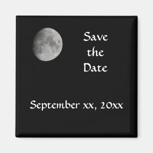 Ahorre el imán de la luna de la fecha