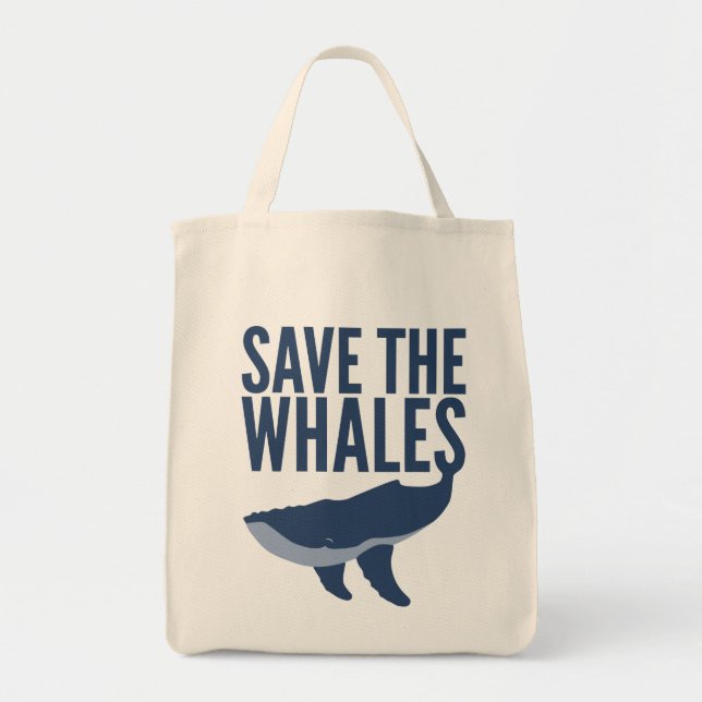Ahorre la bolsa de asas de las ballenas (Frente)