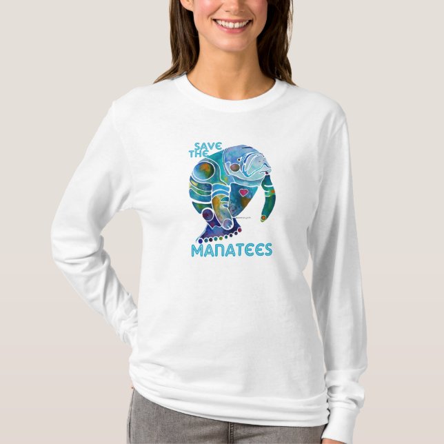 Ahorre la camisa con mangas larga de las señoras (Anverso)