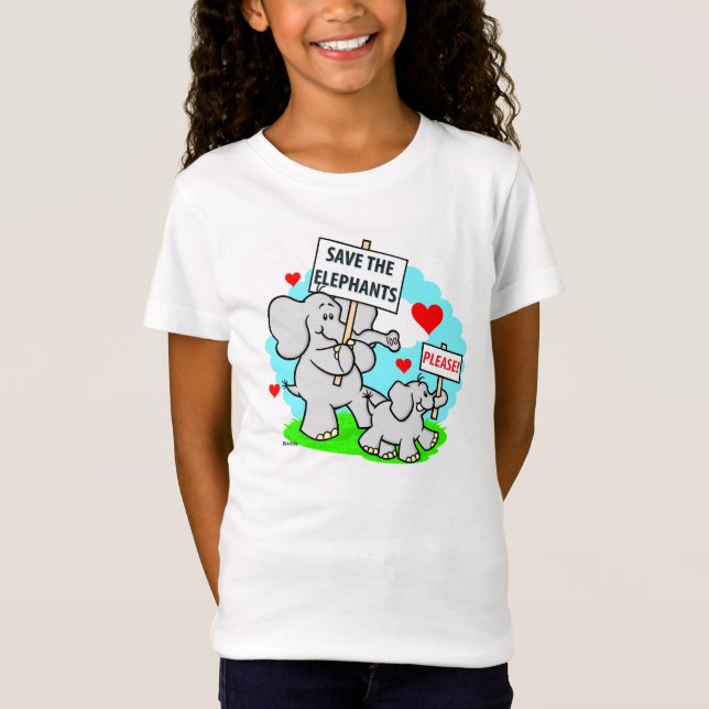 Ahorre la camisa de los chicas de los elefantes (Anverso)