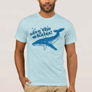 Ahorre la camisa de los hombres de las ballenas