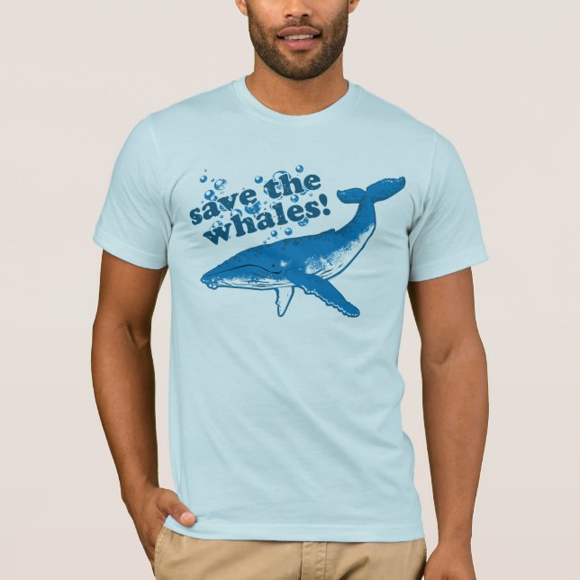 Ahorre la camisa de los hombres de las ballenas (Anverso)