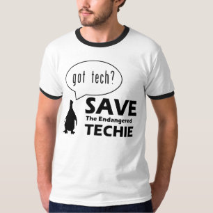 Ahorre la camisa en peligro de Techie