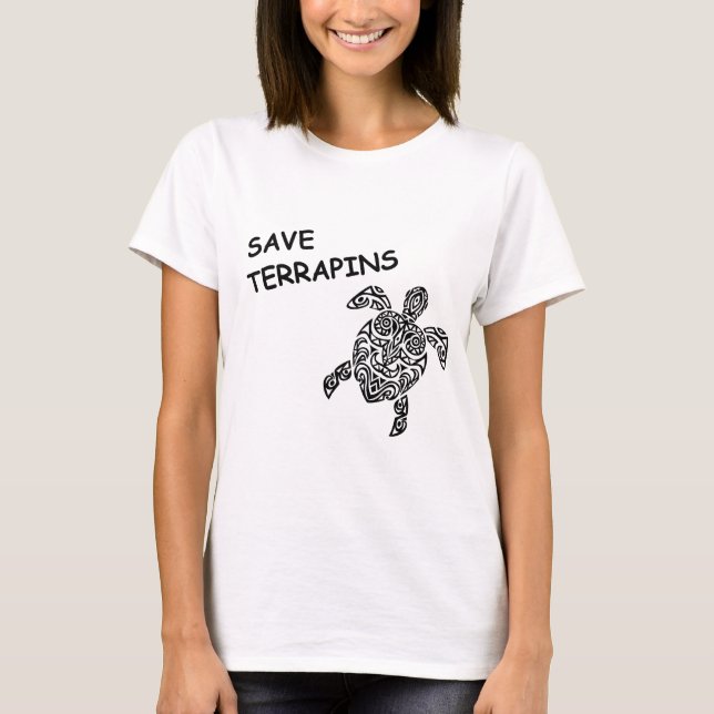AHORRE LA CAMISETA DE LAS TORTUGAS ACUÁTICAS (Anverso)