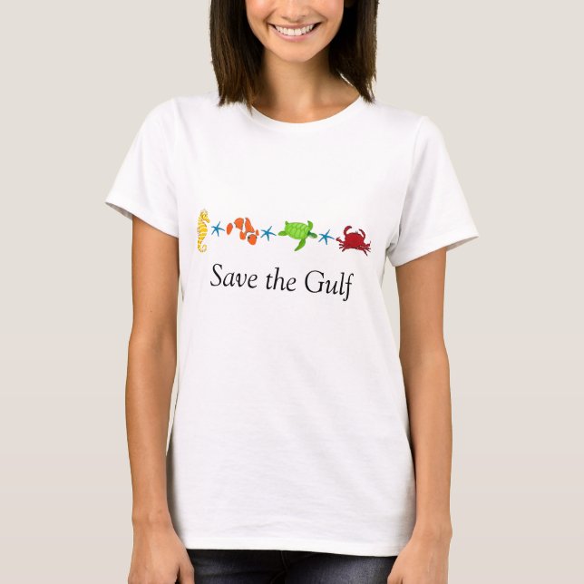 Ahorre la camiseta del golfo (Anverso)