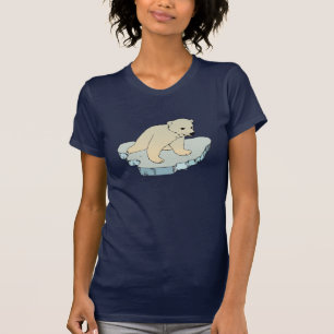 Ahorre la camiseta para mujer del oso polar
