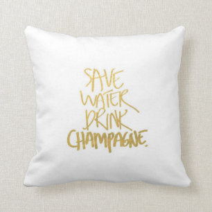Ahorre la cita de la almohada del champán de la