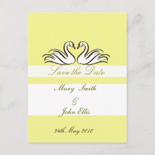 Ahorre la fecha con la postal de los cisnes