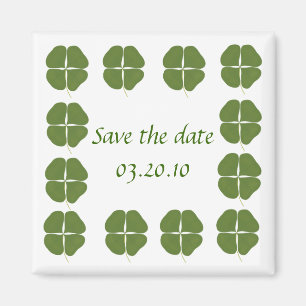 Ahorre la fecha, imanes verdes de la frontera de