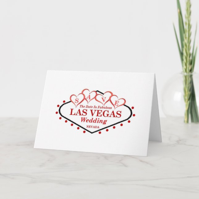 Ahorre la invitación de boda de Las Vegas de la (Anverso)
