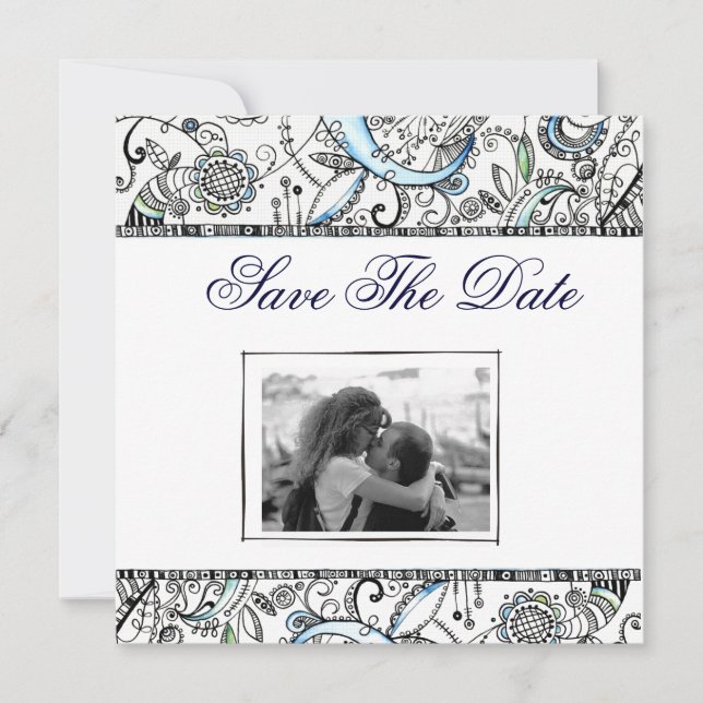 Ahorre la invitación de la boda de la fecha (Anverso)