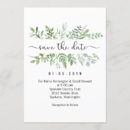 Ahorre la tarjeta de la invitación del verdor de