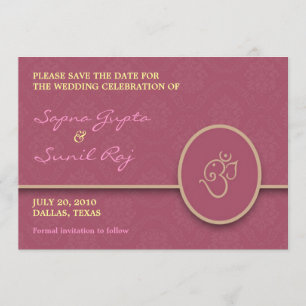 Ahorre la tarjeta plana del estilo indio de la