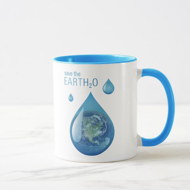 Ahorre la taza del planeta del agua (Derecha)