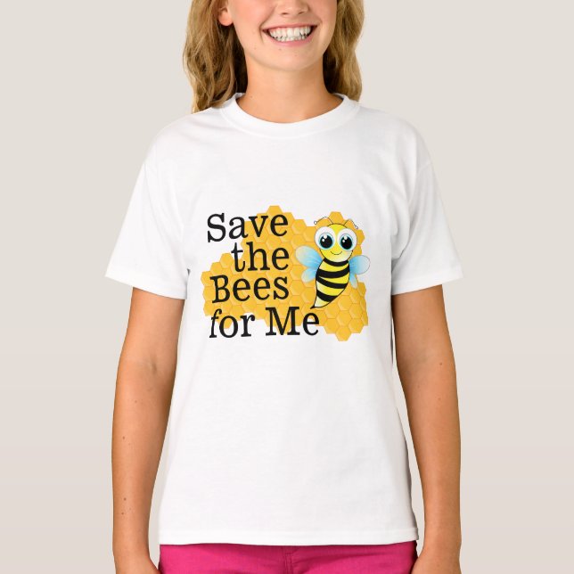 Ahorre las abejas para mí la camiseta del chica (Anverso)