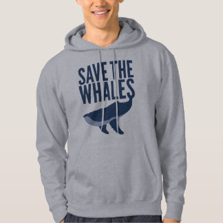 Ahorre las ballenas - sudadera con capucha