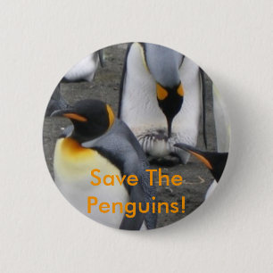 ¡Ahorre los pingüinos! Botón