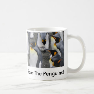 ¡Ahorre los pingüinos! Taza de café