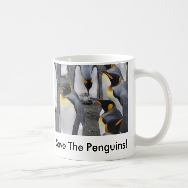 ¡Ahorre los pingüinos! Taza de café (Derecha)