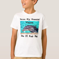 ¡Ahorre mis océanos! Camiseta del delfín