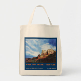 AHORRE NUESTRO PLANETA - RECICLE la bolsa de asas