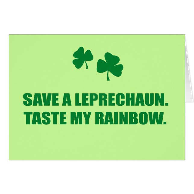 AHORRE UN LEPRECHAUN. PRUEBE MI ARCO IRIS (Anverso (Horizontal))