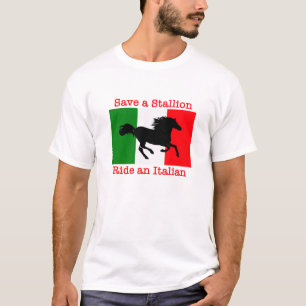 Ahorre un paseo del semental una camiseta italiana