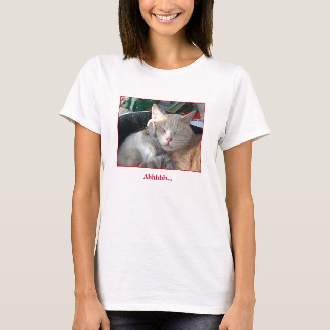 Ahorre una camiseta del gato (Anverso)