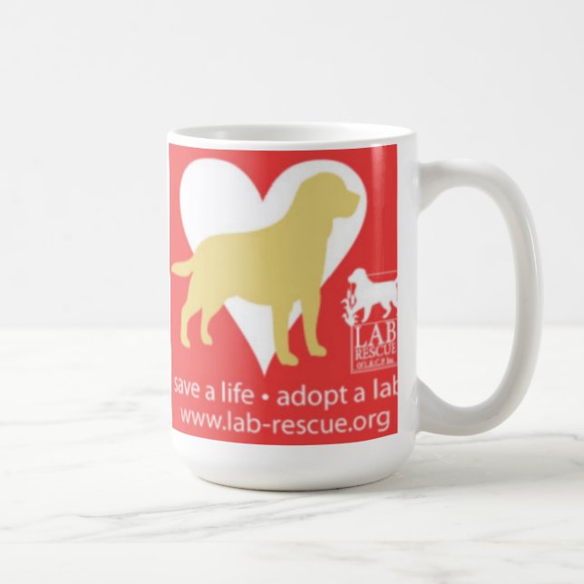 Ahorre una vida adoptan una taza del laboratorio, (Derecha)